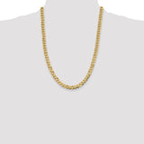 14k 8.3mm Lightweight Flat Cuban Chain
