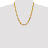 14k 9.4mm Lightweight Flat Cuban Chain
