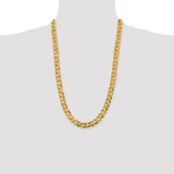 14k 9.4mm Lightweight Flat Cuban Chain