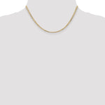 14k 3mm Open Concave Curb Chain