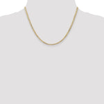 14k 3mm Open Concave Curb Chain