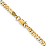 14k 3mm Open Concave Curb Chain
