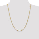 14k 3mm Open Concave Curb Chain