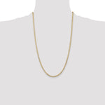 14k 3mm Open Concave Curb Chain