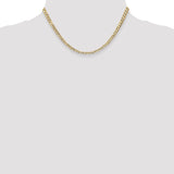 14k 3.8mm Open Concave Curb Chain