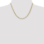 14k 3.8mm Open Concave Curb Chain