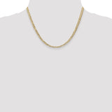 14k 3.8mm Open Concave Curb Chain