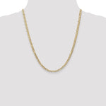14k 3.8mm Open Concave Curb Chain
