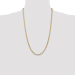 14k 3.8mm Open Concave Curb Chain