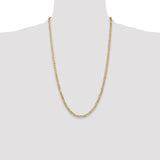 14k 3.8mm Open Concave Curb Chain