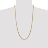 14k 3.8mm Open Concave Curb Chain
