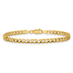 14k 3.8mm Open Concave Curb Chain