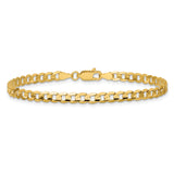 14k 3.8mm Open Concave Curb Chain