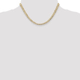14k 4.5mm Open Concave Curb Chain