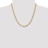 14k 4.5mm Open Concave Curb Chain