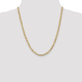 14k 4.5mm Open Concave Curb Chain