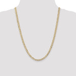 14k 4.5mm Open Concave Curb Chain