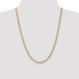 14k 4.5mm Open Concave Curb Chain