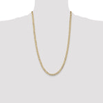 14k 4.5mm Open Concave Curb Chain