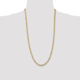 14k 4.5mm Open Concave Curb Chain