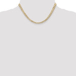 14k 5.25mm Open Concave Curb Chain