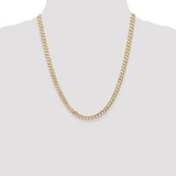 14k 5.25mm Open Concave Curb Chain