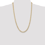 14k 5.25mm Open Concave Curb Chain