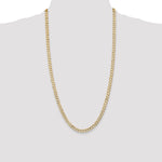 14k 5.25mm Open Concave Curb Chain