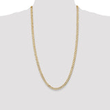 14k 5.25mm Open Concave Curb Chain