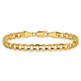 14k 5.25mm Open Concave Curb Chain