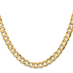 14k 6.75mm Open Concave Curb Chain