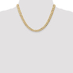 14k 6.75mm Open Concave Curb Chain