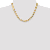 14k 6.75mm Open Concave Curb Chain
