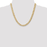 14k 6.75mm Open Concave Curb Chain