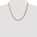 14k 6.75mm Open Concave Curb Chain