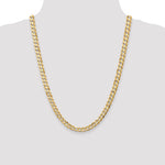 14k 6.75mm Open Concave Curb Chain