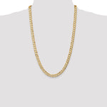 14k 6.75mm Open Concave Curb Chain