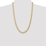 14k 6.75mm Open Concave Curb Chain