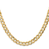 14k 6.75mm Open Concave Curb Chain