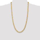 14k 6.75mm Open Concave Curb Chain