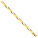 14k 6.75mm Open Concave Curb Chain