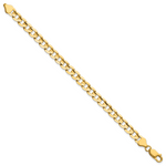 14k 6.75mm Open Concave Curb Chain