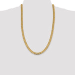 14k 7.5mm Open Concave Curb Chain