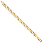 14k 7.5mm Open Concave Curb Chain