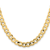 14k 8.5mm Open Concave Curb Chain