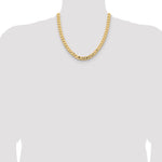 14k 8.5mm Open Concave Curb Chain