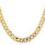 14k 8.5mm Open Concave Curb Chain
