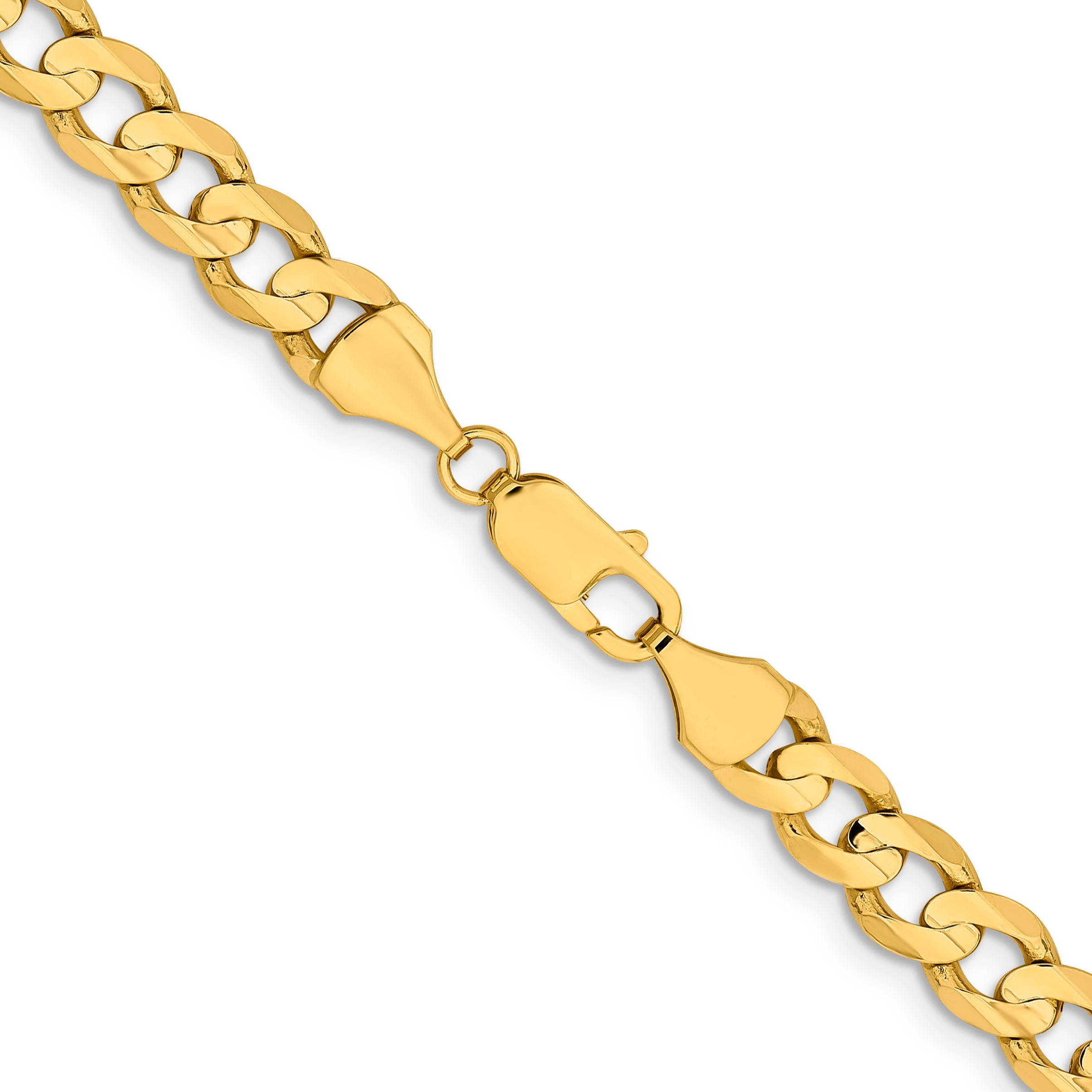 14k 8.5mm Open Concave Curb Chain