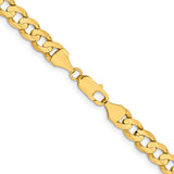 14k 8.5mm Open Concave Curb Chain