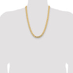 14k 8.5mm Open Concave Curb Chain